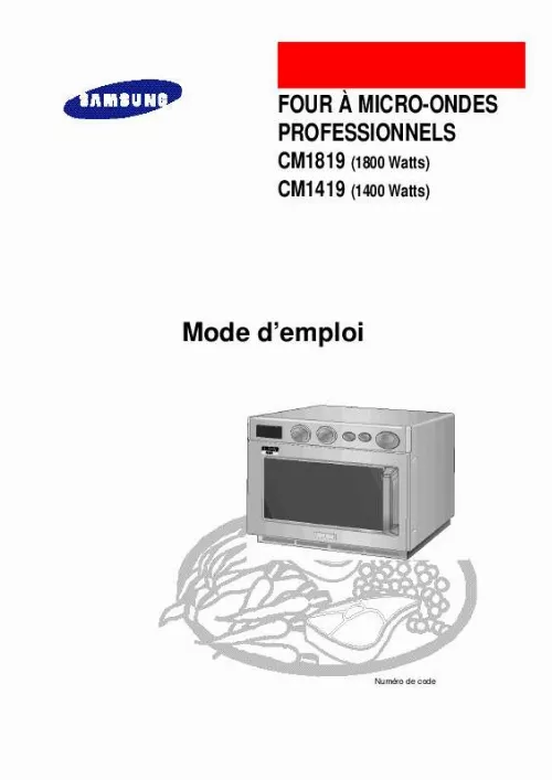 Mode d'emploi SAMSUNG CM1419