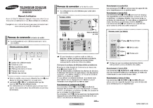 Mode d'emploi SAMSUNG CS-29Z57MH