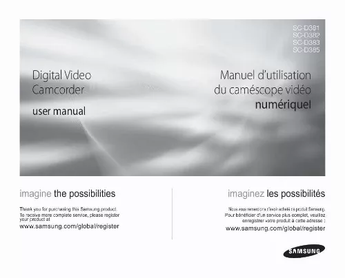 Mode d'emploi SAMSUNG D382