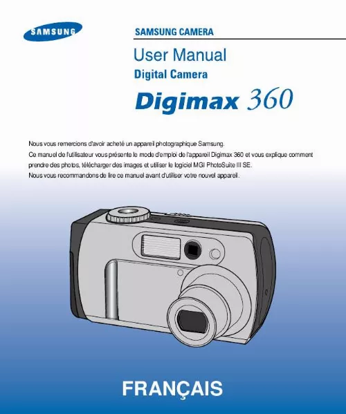 Mode d'emploi SAMSUNG DIGIMAX360