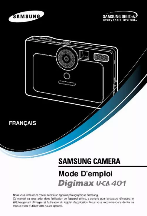 Mode d'emploi SAMSUNG DIGIMAXU-CA 401