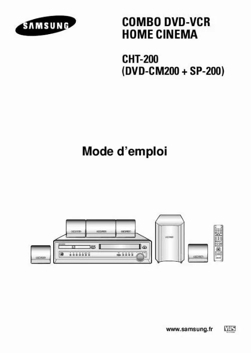 Mode d'emploi SAMSUNG DVD-CM200