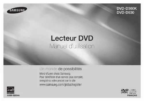 Mode d'emploi SAMSUNG DVD-D530