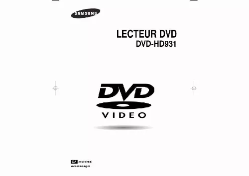 Mode d'emploi SAMSUNG DVD-HD931