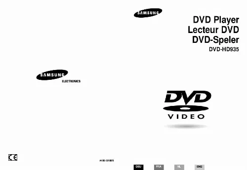 Mode d'emploi SAMSUNG DVD-HD935
