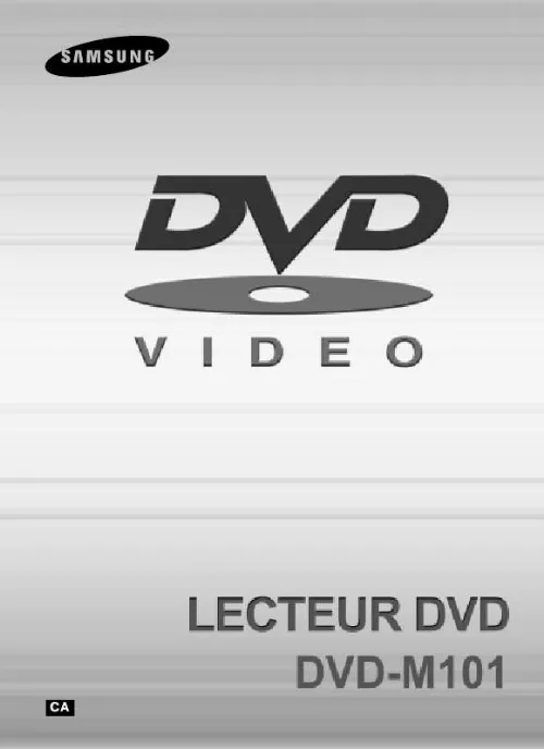 Mode d'emploi SAMSUNG DVD-M101