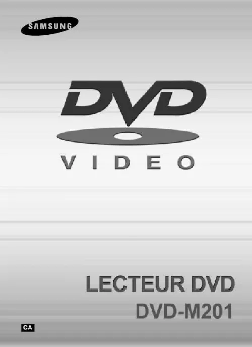 Mode d'emploi SAMSUNG DVD-M201