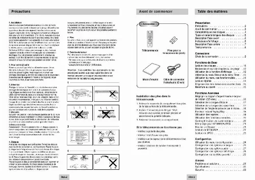 Mode d'emploi SAMSUNG DVD-P345