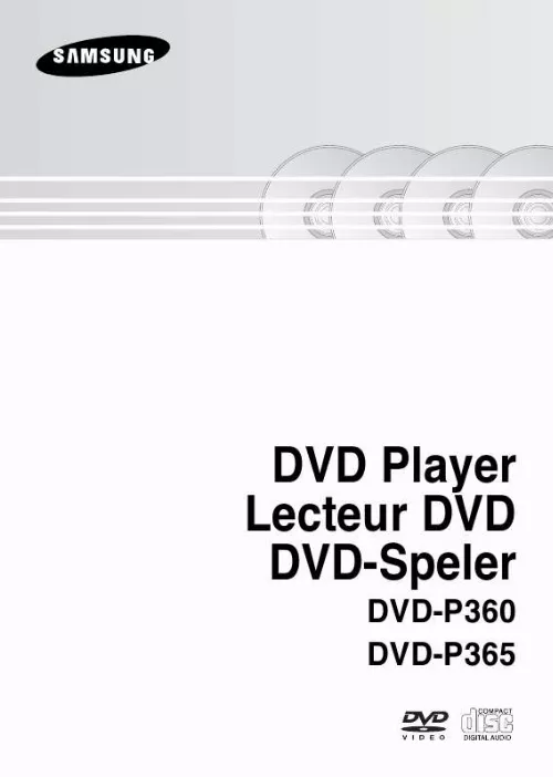 Mode d'emploi SAMSUNG DVD-P360K