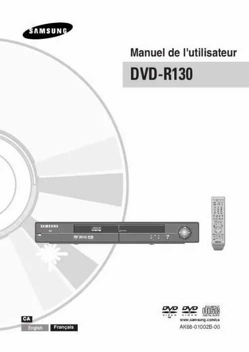 Mode d'emploi SAMSUNG DVD-R130