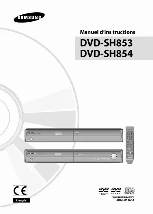 Mode d'emploi SAMSUNG DVD-SH854