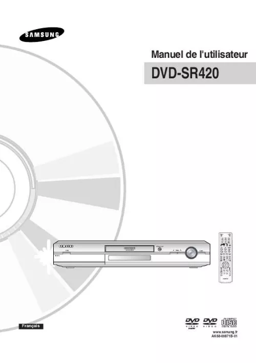 Mode d'emploi SAMSUNG DVD-SR420