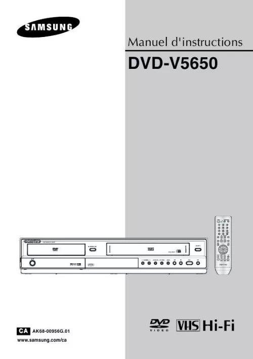 Mode d'emploi SAMSUNG DVD-V5650
