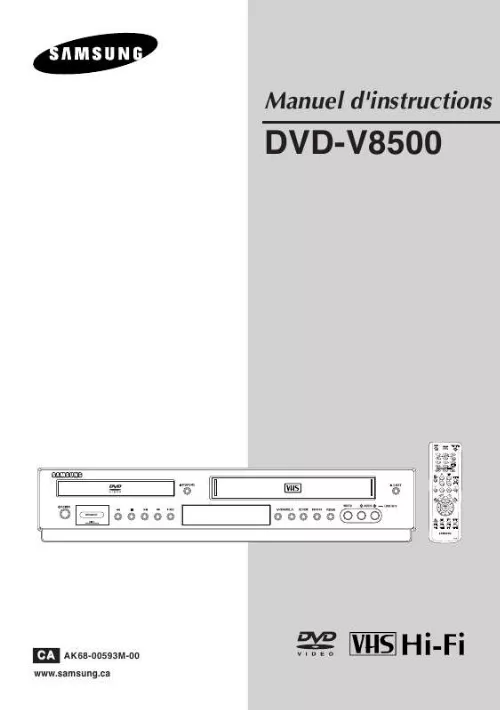 Mode d'emploi SAMSUNG DVD-V8500