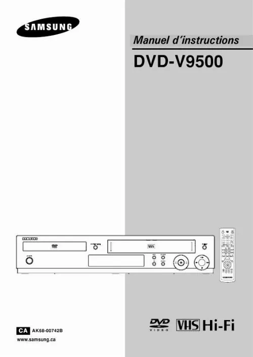 Mode d'emploi SAMSUNG DVD-V9500