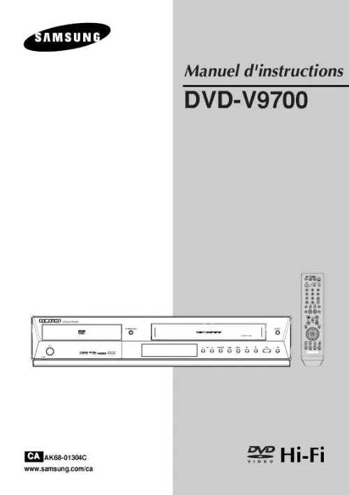 Mode d'emploi SAMSUNG DVD-V9700