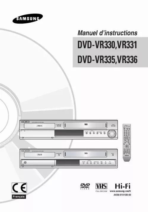 Mode d'emploi SAMSUNG DVD-VR336