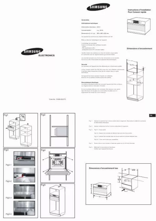 Mode d'emploi SAMSUNG FQ115T002