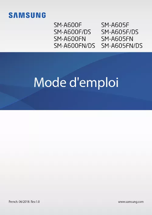 Mode d'emploi SAMSUNG GALAXY A6