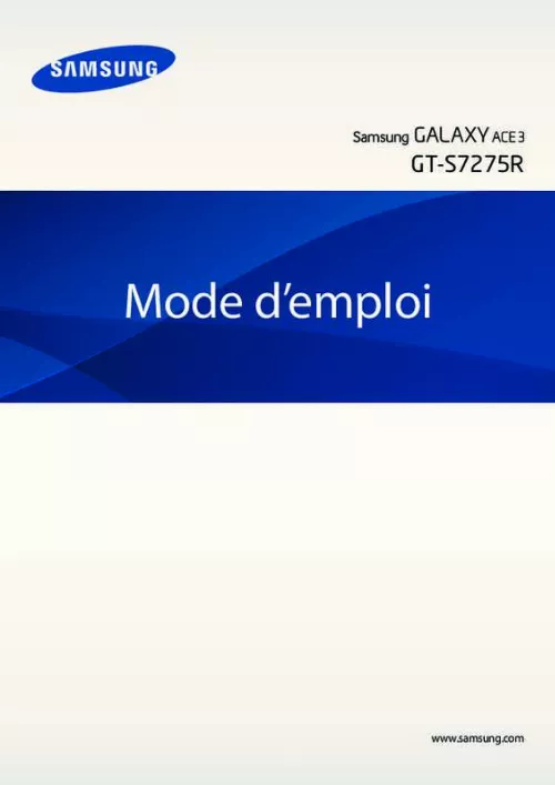 Mode d'emploi SAMSUNG GALAXY ACE 3 GT-S7275