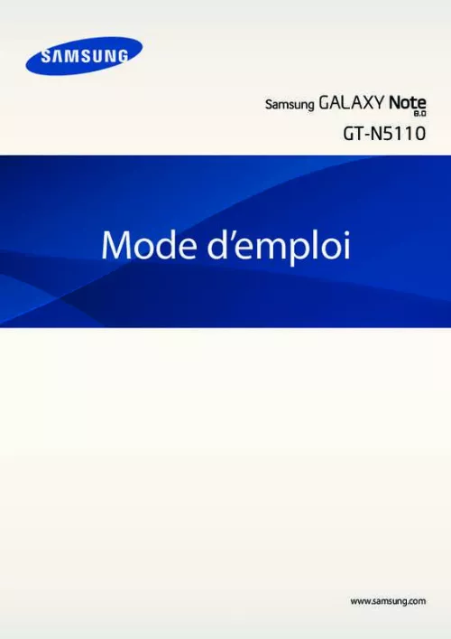 Mode d'emploi SAMSUNG GALAXY NOTE 8 GT-N5110
