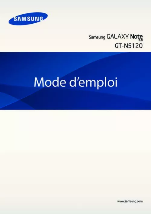 Mode d'emploi SAMSUNG GALAXY NOTE 8 LTE GT-N5120