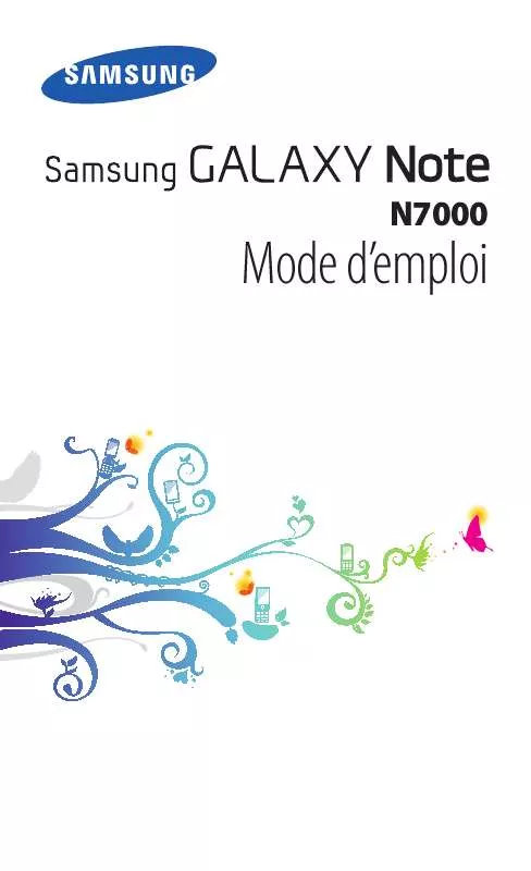 Mode d'emploi SAMSUNG GALAXY NOTE GT-N7000