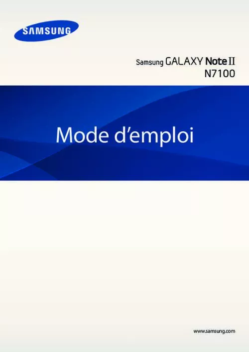 Mode d'emploi SAMSUNG GALAXY NOTE II 3G