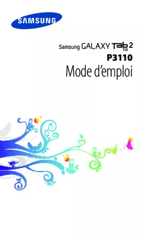 Mode d'emploi SAMSUNG GALAXY TAB 2 7 GT-P3110ZWAXEF