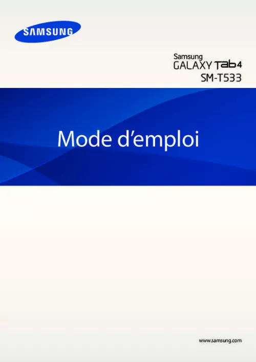 Mode d'emploi SAMSUNG GALAXY TAB 4 10.1