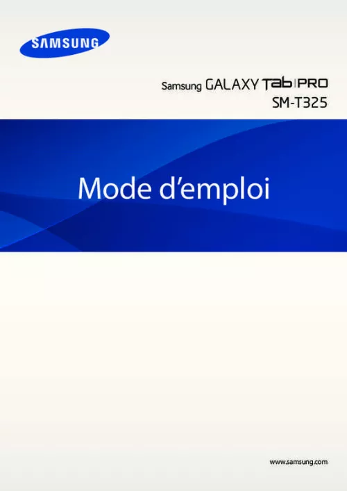 Mode d'emploi SAMSUNG GALAXY TAB PRO 8.4 SM-T325