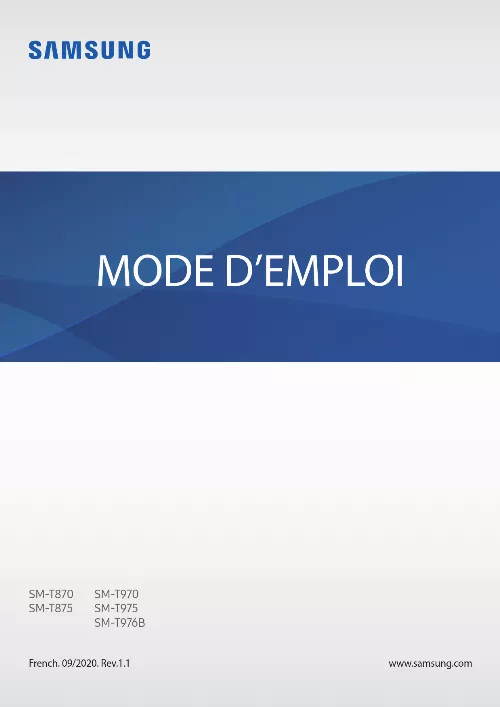 Mode d'emploi SAMSUNG GALAXY TAB S7 11 SM-T875