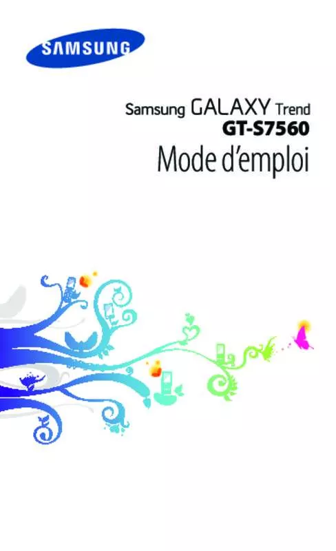 Mode d'emploi SAMSUNG GALAXY TREND 4 POUCES - GT-S7560