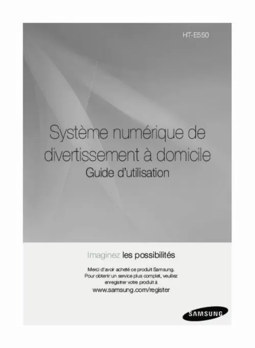 Mode d'emploi SAMSUNG HT-E550