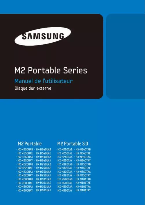 Mode d'emploi SAMSUNG HX-M500UAB