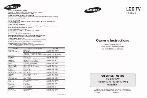 Mode d'emploi SAMSUNG LE32M87