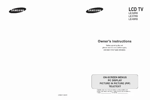 Mode d'emploi SAMSUNG LE40R81WX