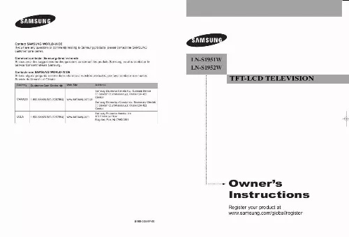 Mode d'emploi SAMSUNG LN-S1951W