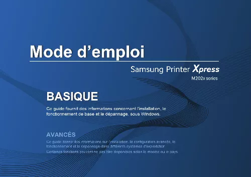 Mode d'emploi SAMSUNG M2026W