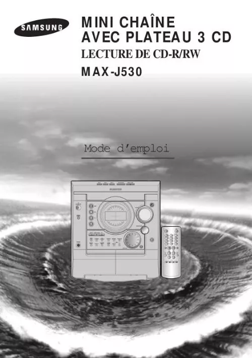 Mode d'emploi SAMSUNG MAX-J530