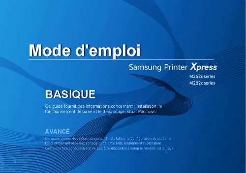 Mode d'emploi SAMSUNG ML-2825DW