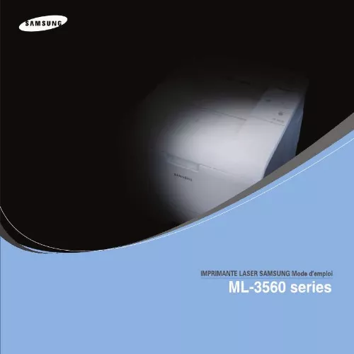 Mode d'emploi SAMSUNG ML-3560