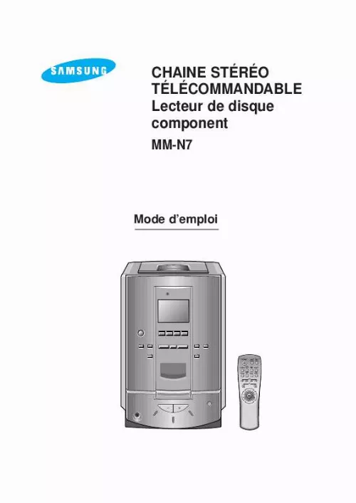 Mode d'emploi SAMSUNG MM-N7