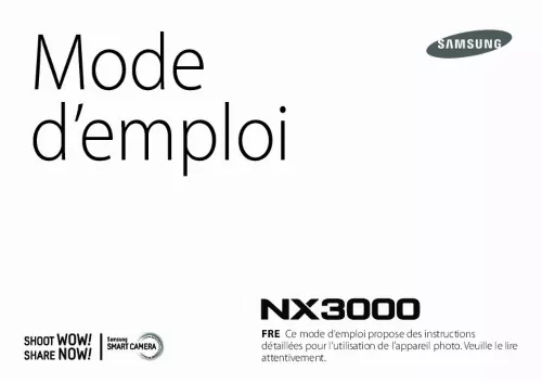Mode d'emploi SAMSUNG NX3000