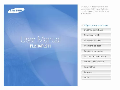 Mode d'emploi SAMSUNG PL210