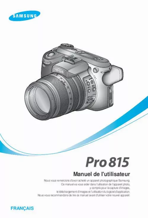 Mode d'emploi SAMSUNG PRO815