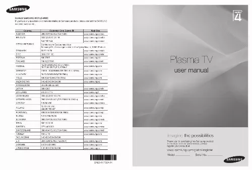 Mode d'emploi SAMSUNG PS50A426C1M