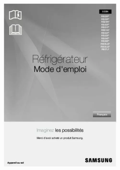 Mode d'emploi SAMSUNG RB29FSJND