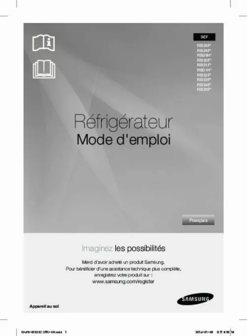 Mode d'emploi SAMSUNG RB31FSJMDWW