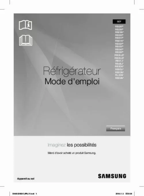 Mode d'emploi SAMSUNG RB33J3000WW